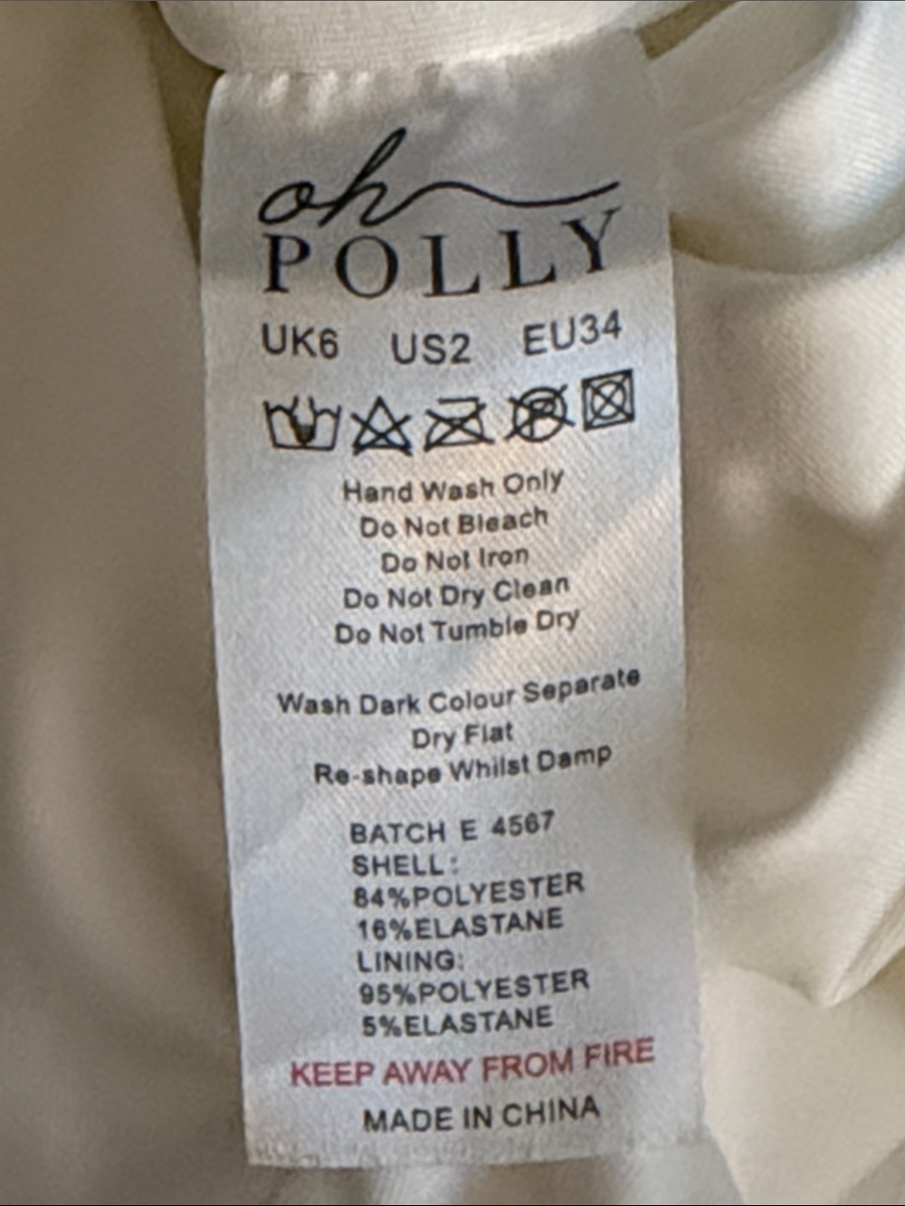 Oh Polly Ivory White Pearl Beaded High Slit Midi Skirt Bridal Wedding Party 2 S - Picture 11 of 11